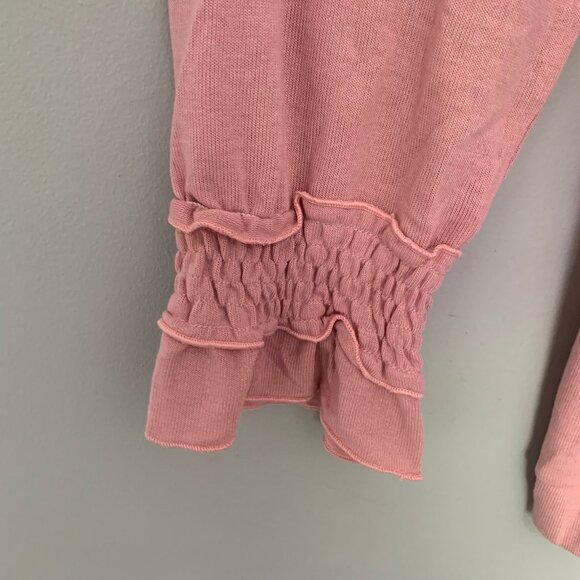 NEW Suzanne Betro pale pink cross front detail stretch long sleeve pullover top - Picture 5 of 10